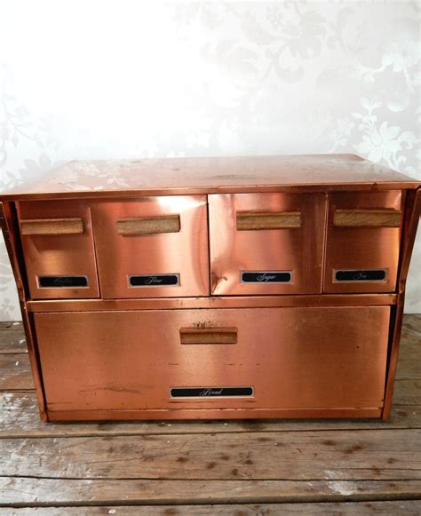 Copper Vintage Bread Box 